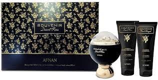 Afnan Perfumes Souvenir Desert Rose Set (Edp/100Ml + Sh/Gel/100Ml + B/Lot/100Ml)