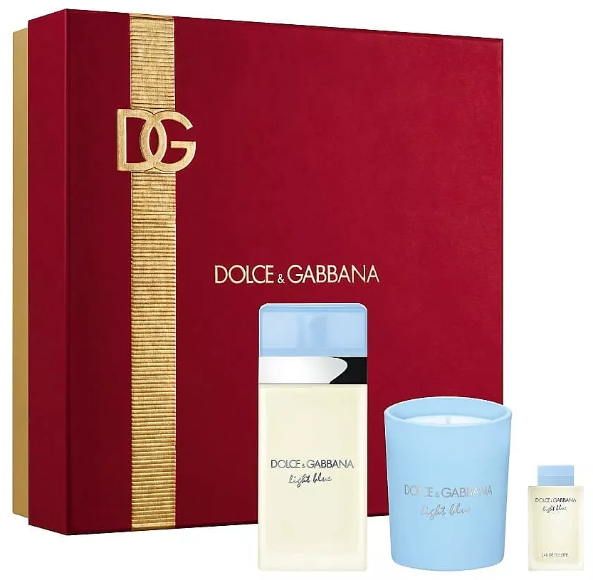 Dolce & Gabbana Light Blue Set (Edt 50Ml + Edt 4.5Ml + Candle 70G)