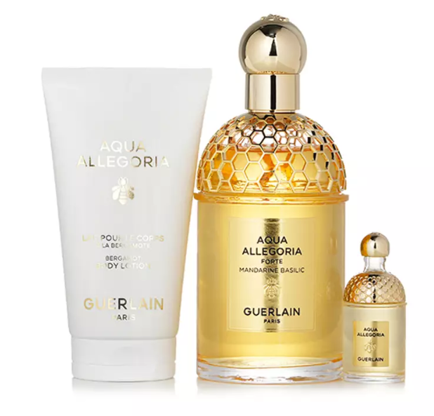 Guerlain Aqua Allegoria Forte Mandarine Basilic Set (Edp 75Ml + Edp 7.5Ml + B/L 75Ml)