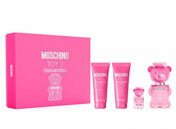 Moschino Toy 2 Bubble Gum Set (Edt 100Ml + B/Lot 100Ml + Sh/Gel 100Ml + Edt 5Ml)