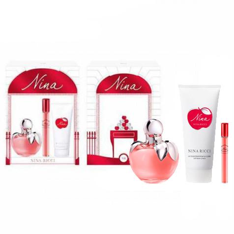 Nina Ricci Nina Set (Edt 80Ml + B/L 100Ml + Edt 10Ml)