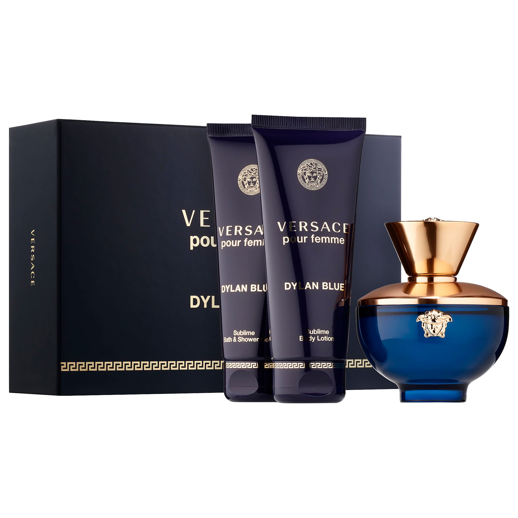 Versace Dylan Blue Pour Femme Set (Edp 50Ml + B/Lot 50Ml + Sh/Gel 50Ml)