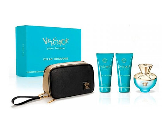 Versace Pour Femme Dylan Turquoise Set (Edt 100Ml + Sh/Gel 100Ml + B/Lot 100Ml + Bag)