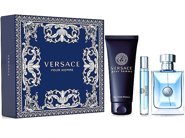Versace Pour Homme Set (Edt 100Ml + Edt 10Ml + Shampoo/Gel 150Ml)